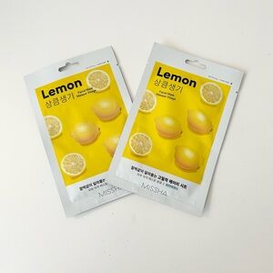 Korean Beauty MISSHA Airy Fit Facial Sheet Mask in Lemon x2